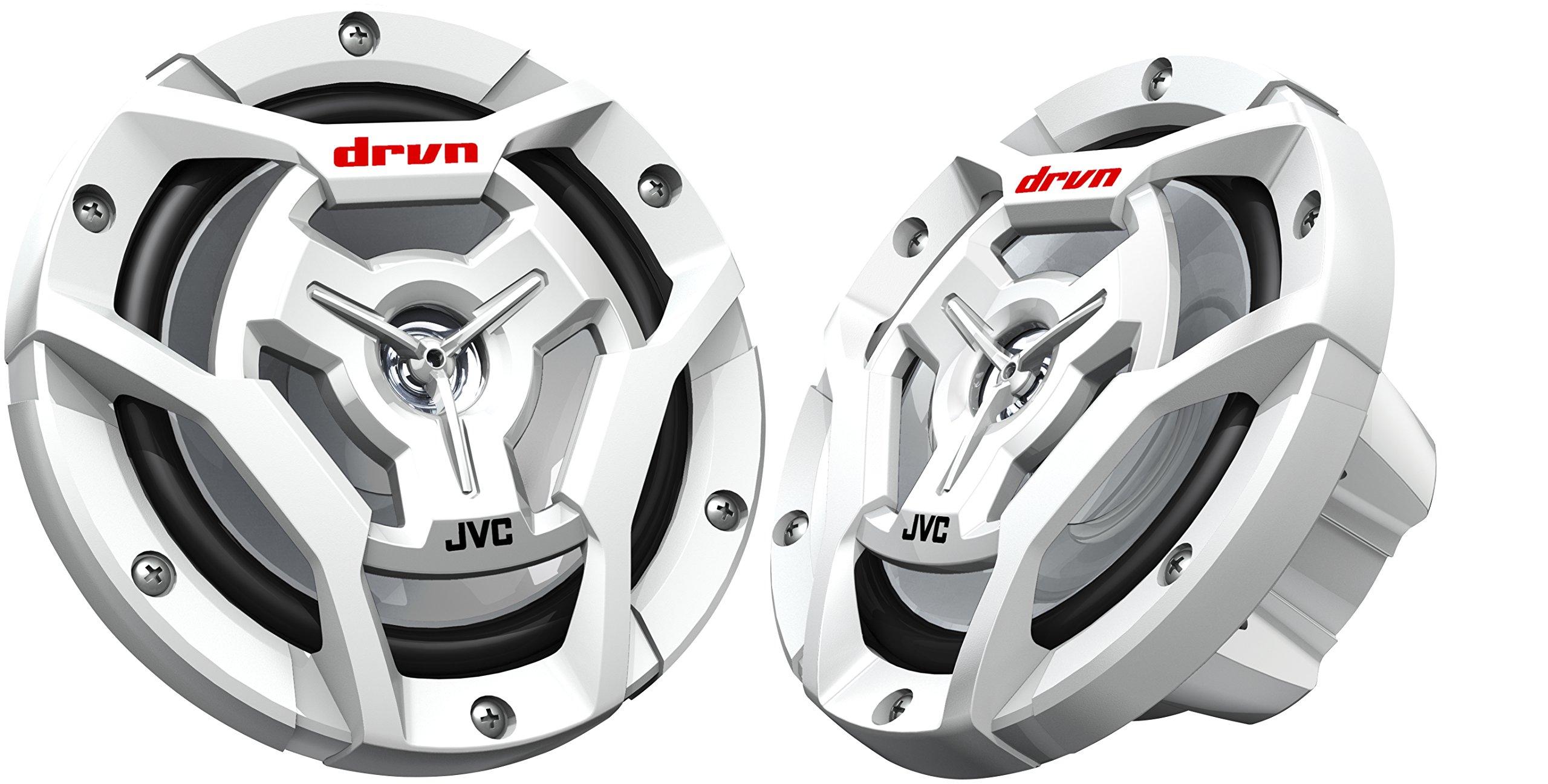 JVC JVC CS-DR6200M Marine 6.5" 2-Way Coaxial Speaker - Set of 2 (White) featuring Water Resistant Woofers / UV Resistant Grilles / Max Power 150W