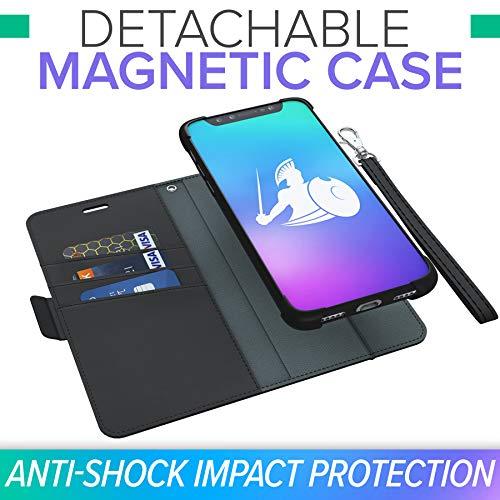 DefenderShield DefenderShield EMF Protection & 5G Anti Radiation iPhone X/XS Case - RFID Blocking EMF Shield Detachable Wallet Case Black