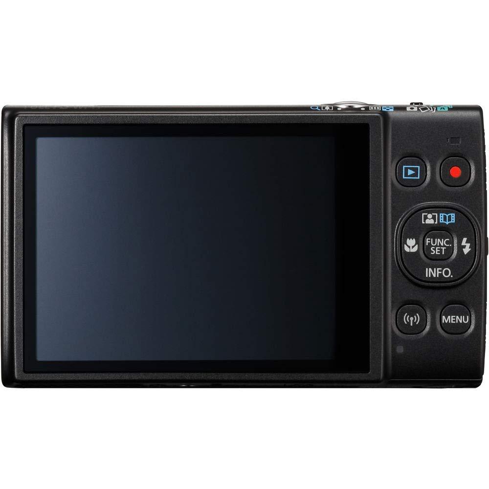 Canon Canon PowerShot ELPH 360 HS Digital Camera (Black) (1075C001) + 2 x 64GB Memory Card + 2 x NB11L Battery + Case + Card Reader + Corel Photo Software + HDMI Cable + Flex Tripod + More (Renewed)