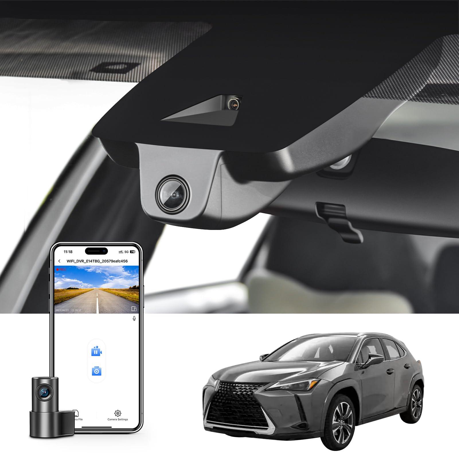 mangoal Mangoal Front 4K & Rear 1080p Dash Cam Custom for Lexus UX 2019-2025(Model B),UX200 250 Luxury F Sport, OEM Look, UHD 2160P Video, Parking Mode, WiFi & App, Loop Recording,128GB Card
