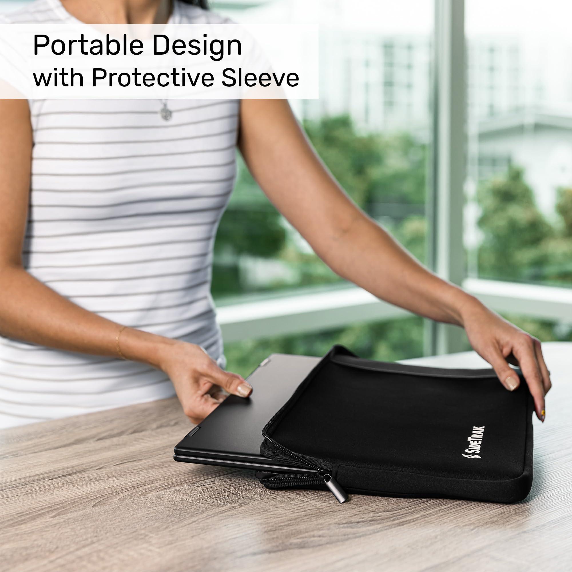 SideTrak SideTrak Solo Book 15.6" Foldable Dual Screen Portable Monitor with Protective Sleeve | Stacked FHD Laptop Screen Extender, 360 Rotation, USB-C & HDMI, Mac, PC, Chromebook Compatible