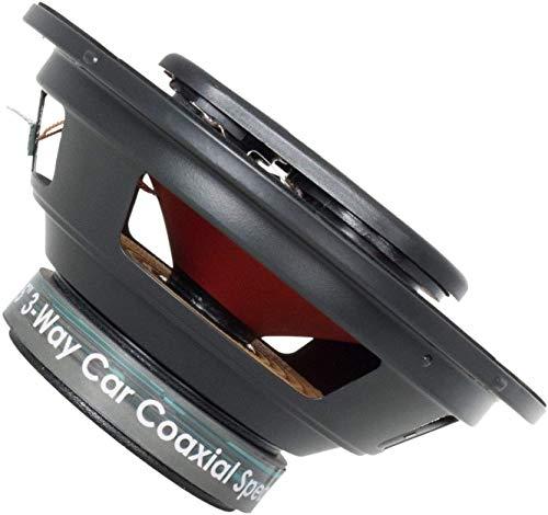 Audiobank 2 Pairs of Audiobank 6.5" 400 Watt 3-Way Red Car Audio Stereo Coaxial Speakers - AB1670 (4 Speakers)