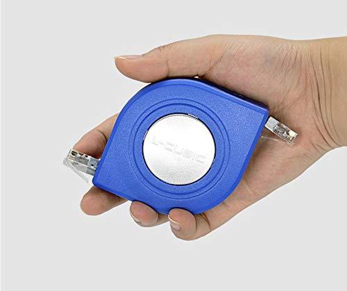 Supdriver Retractable Ethernet Cables Cat6 Flat LAN Network Cable 10Gbps LAN Internet Cable Flat Ethernet Cord 16.4ft 5m with Silver Cover for Laptop Router Computer