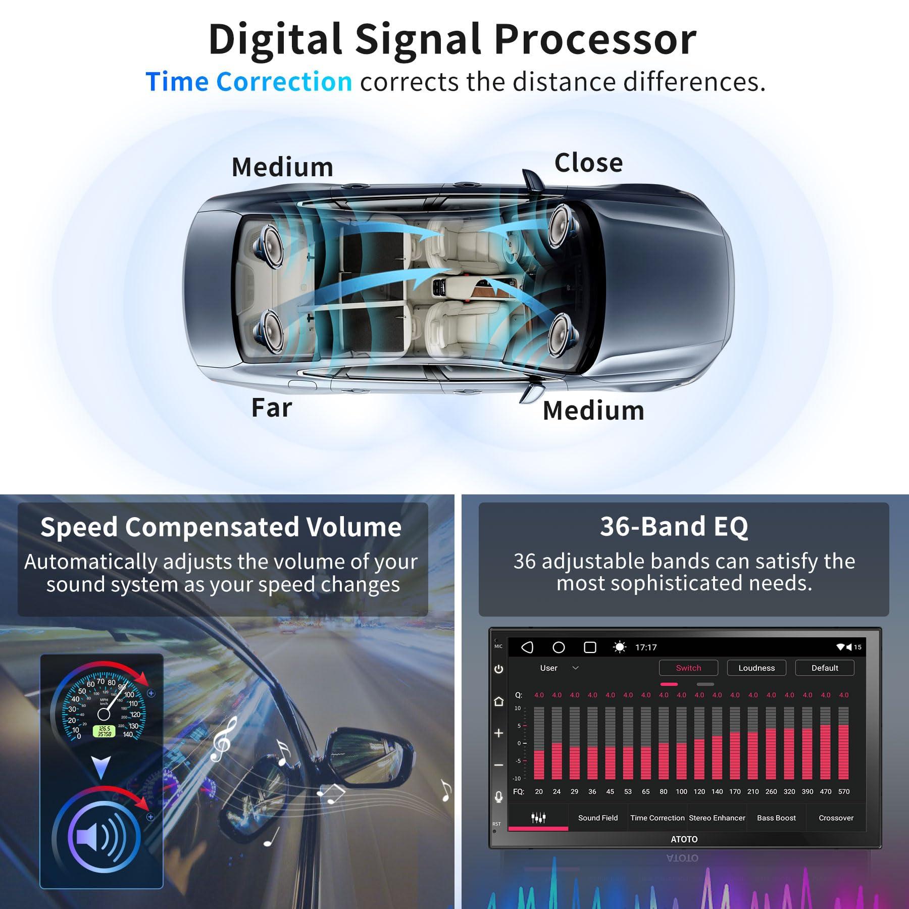 ATOTO ATOTO A6PF 7inch Double DIN Android Car Stereo QLED Touchscreen, Wireless CarPlay & Wireless Android Auto, MirrorLink, GPS Tracking, Dual Bluetooth, WiFi/BT/USB Tethering, HD LRV, 2G+32G, A6G2B7PF