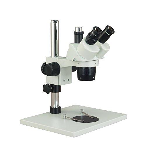 OMAX Trinocular 20X-40X Stereo Microscope on Wide Table Stand with 56-LED Ring Light
