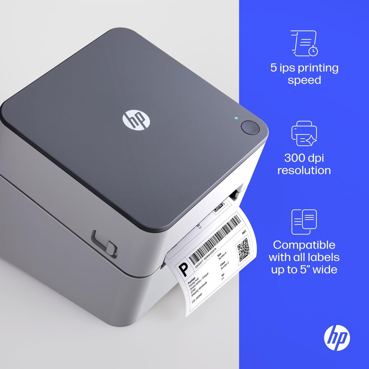 HP HP Direct Thermal Label Printer with Ethernet Connection Industrial-Grade, Easy-to-Use, & High-Speed Shipping Label Printer (300 DPI)