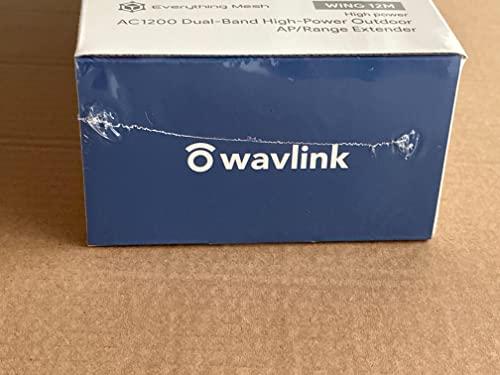 WAVLINK WAVLINK AC1200 High Power Outdoor Weatherproof WiFi Range Extender, Long Range Wireless AP/Router/Repeater/WISP Mode with POE Powered, Point to Point WiFi Bridge, 4x7dBi Omni Directional Antennas