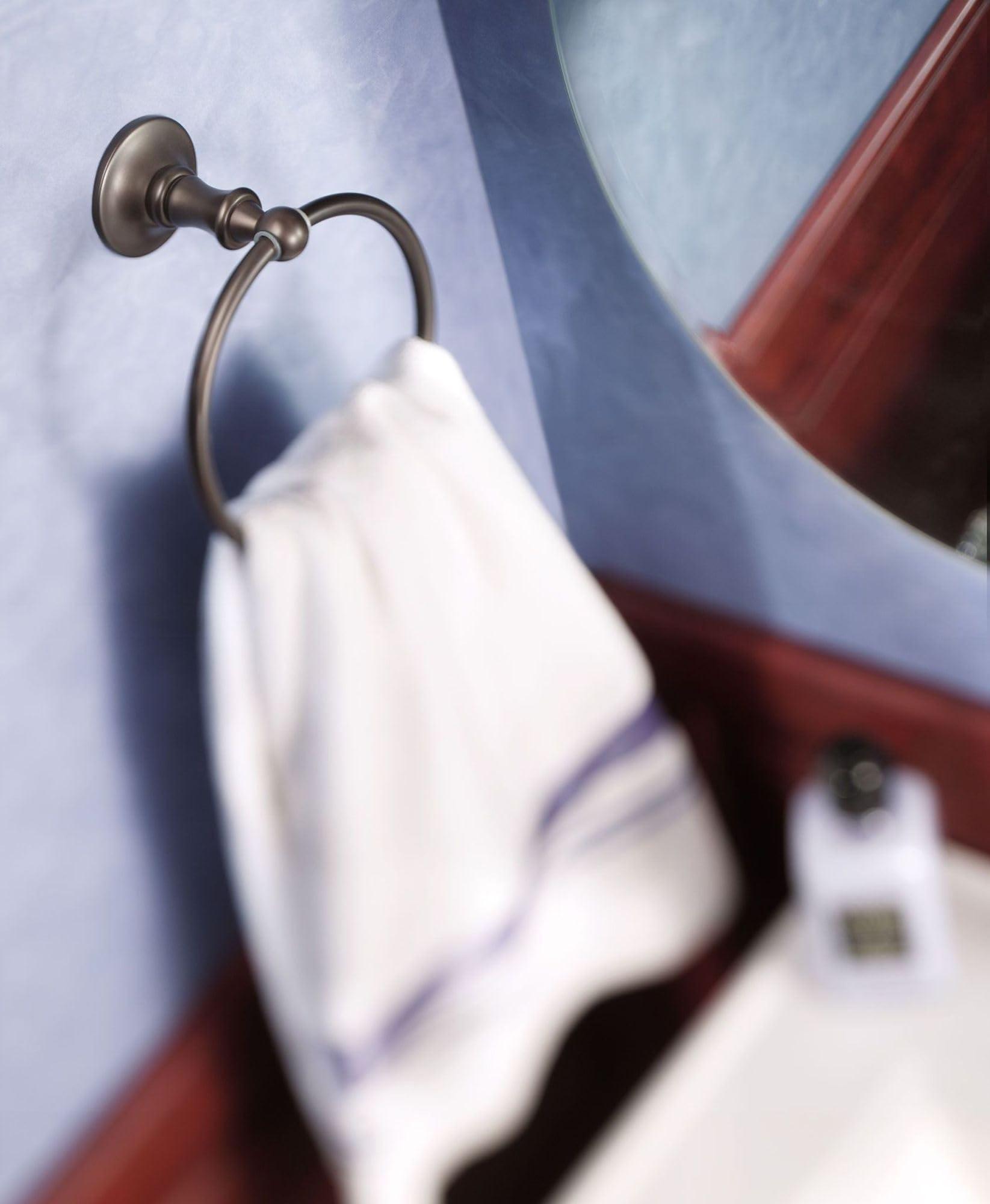 Moen Moen DN6786ORB Danbury Collection European Single Post Bathroom Hand Towel Ring, Oil-Rubbed Bronze