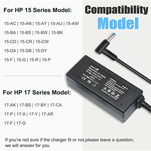 NATNO 19.5V 2.31A 45W Ac Adapter/Laptop Charger/Power Supply for HP 17-X000: 17-x010nr 17-x037cl 17-x115dx 17-x051nr 17-x116dx 17-x173dx 17-x121dx 17-x027cl 17-x047cl 17-x061nr 17-x020nr 17-x137cl