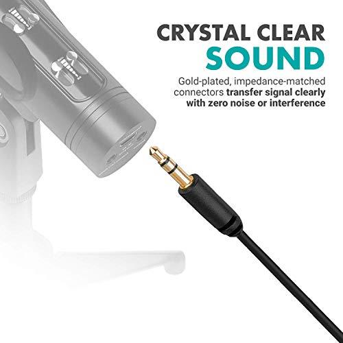 Movo Movo MC6 Dual 3.5mm Male Stereo TRS to TRS Cable - Camera Patch Connects Mics, Audio Mixers to Camera, Recorders (Dual Male 20-Foot Extended TRS Cable) - 3.5mm Audio Cable for Filmmakers and Musicians