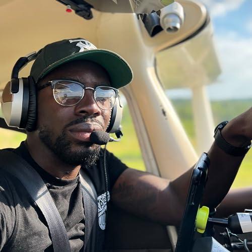 LIGHTSPEED Lightspeed Delta Zulu ANR Aviation Headset - Premium Noise Canceling Bluetooth Headset for Pilots with Built-in Carbon Monoxide Monitoring and Personalized EQ (Panel Power 6-Pin Plug)