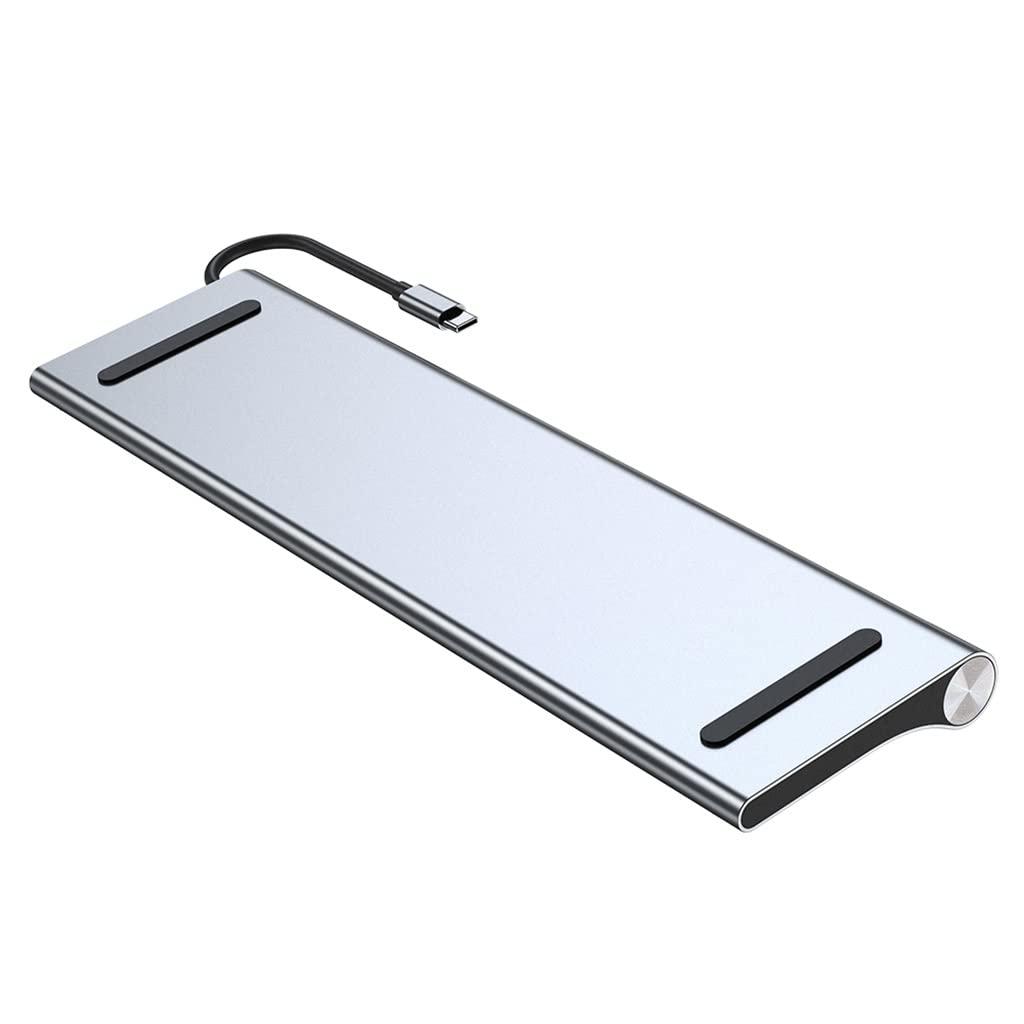 VCGIIEEWGHJDEW USB C Dock Dual Screen Dual Display Adapter Hub, USB Type C Laptop Docking Station