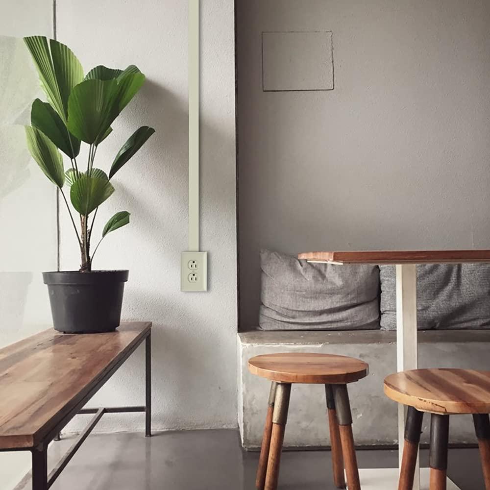 Wiremold Legrand Wiremold NM2 Nonmetallic Plastic Raceway for Extending Power, 1 Gang Outlet Box, 1" Deep, Ivory (1 Pack)