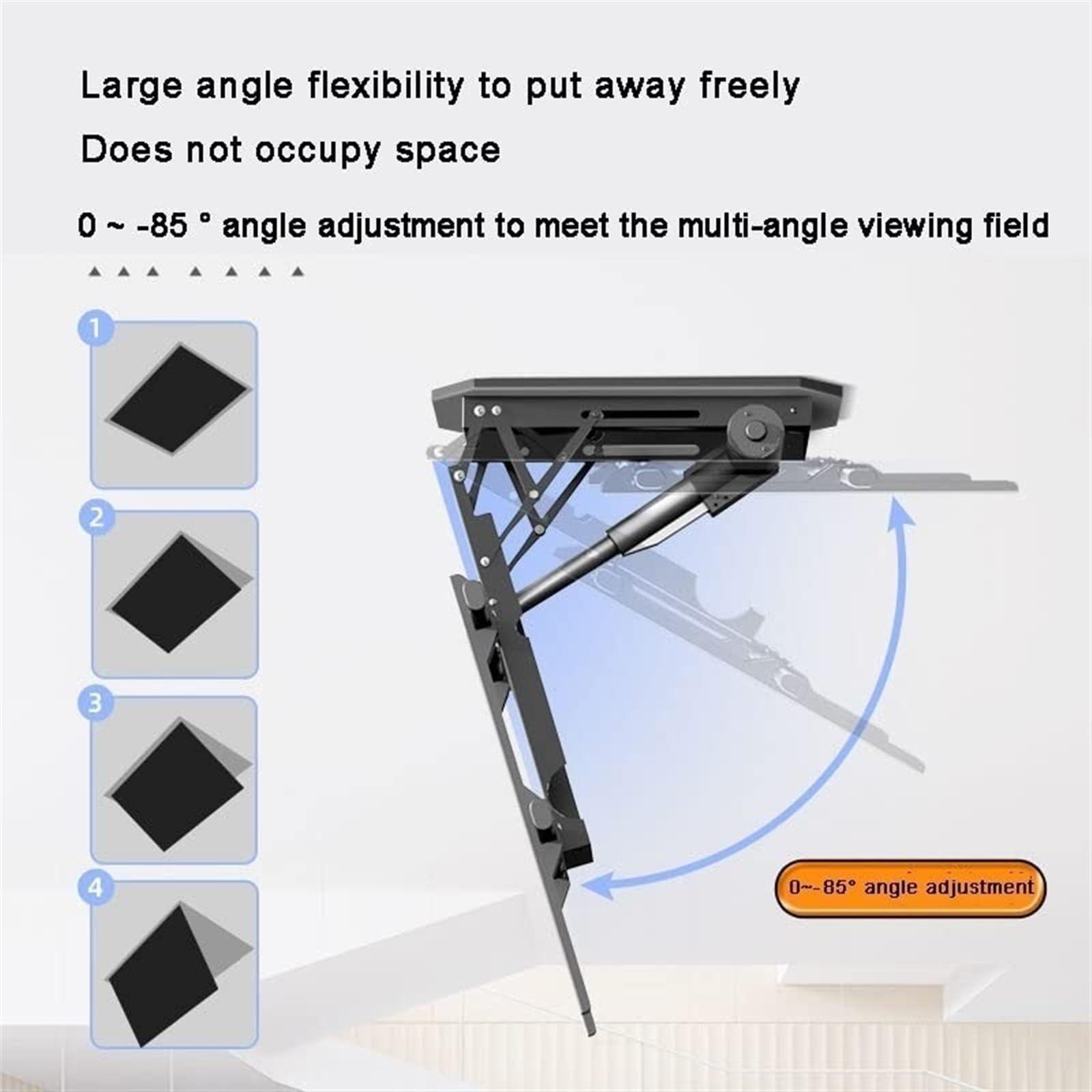 ZJYSMH tv wall mount,wall mount tv bracket, Motorised TV Bracket, Motorized TV Mount for 50-90 Inch TVs, Hidden Drop Down TV Lift with Auto Lifting, Motorized TV Stand with Remote Control and Switch Control