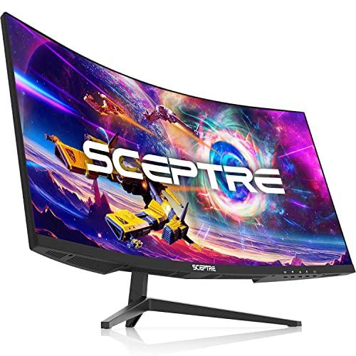 Sceptre Sceptre 30-inch Curved Gaming Monitor 21:9 2560x1080 Ultra Wide/ Slim HDMI DisplayPort up to 200Hz Build-in Speakers, Metal Black (C305B-200UN1)