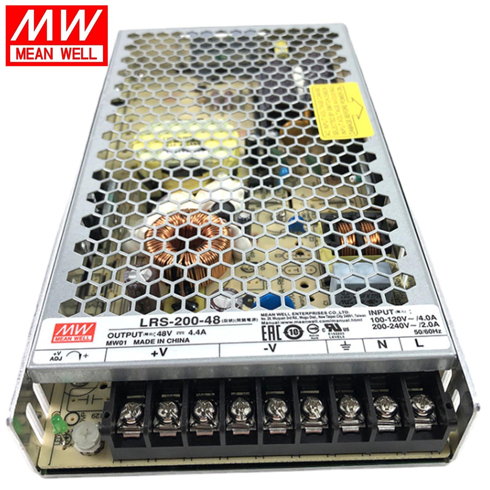 FuDianMall Mean Well 200W Single Output Switching DC Power Supply Variable Power Supply 12V 17A (LRS-200-12 12V/17A/204W/Enclosed Power)