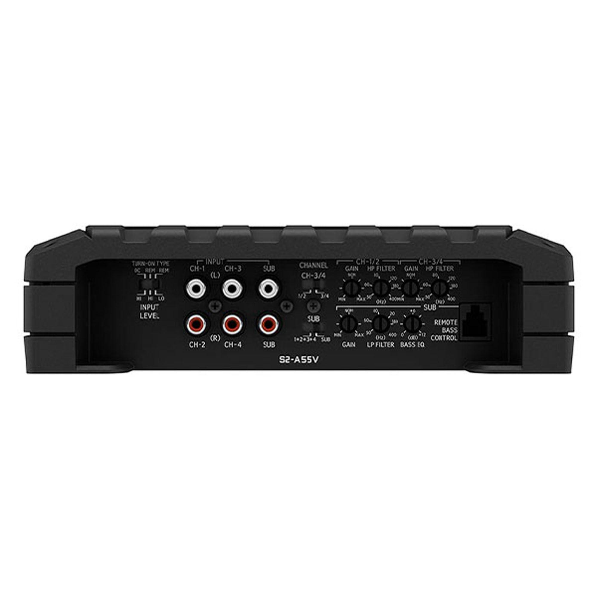 Alpine Alpine S2-A55V S-Series Class-D 5-Channel Amplifier & RUX-KNOB.2 Remote Bass Knob Bundle