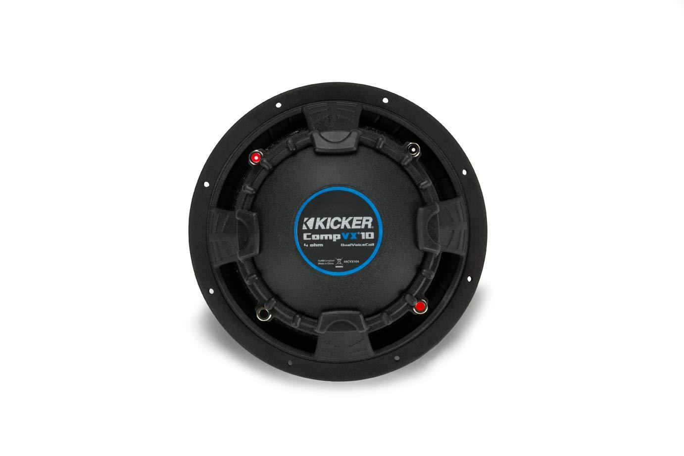 KICKER Kicker CVX104 COMPVX 10\" Subwoofer Dual Voice Coil 4-Ohm 600W