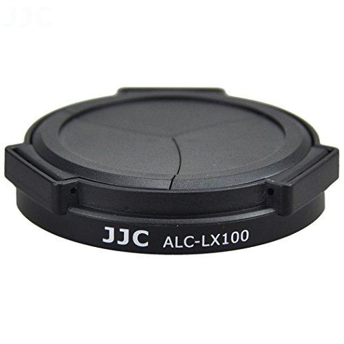Fotasy JJC Black LX100 Auto SELF-RETAINING Protective Lens Cap, Compatible with Panasonic Lumix LX100 LX100 II Leica D-LUX Typ 109 D-LUX 7, LX100II Mark II M2, D LUX 7 Lense Cap, 43mm MRC Nano MC UV Filter