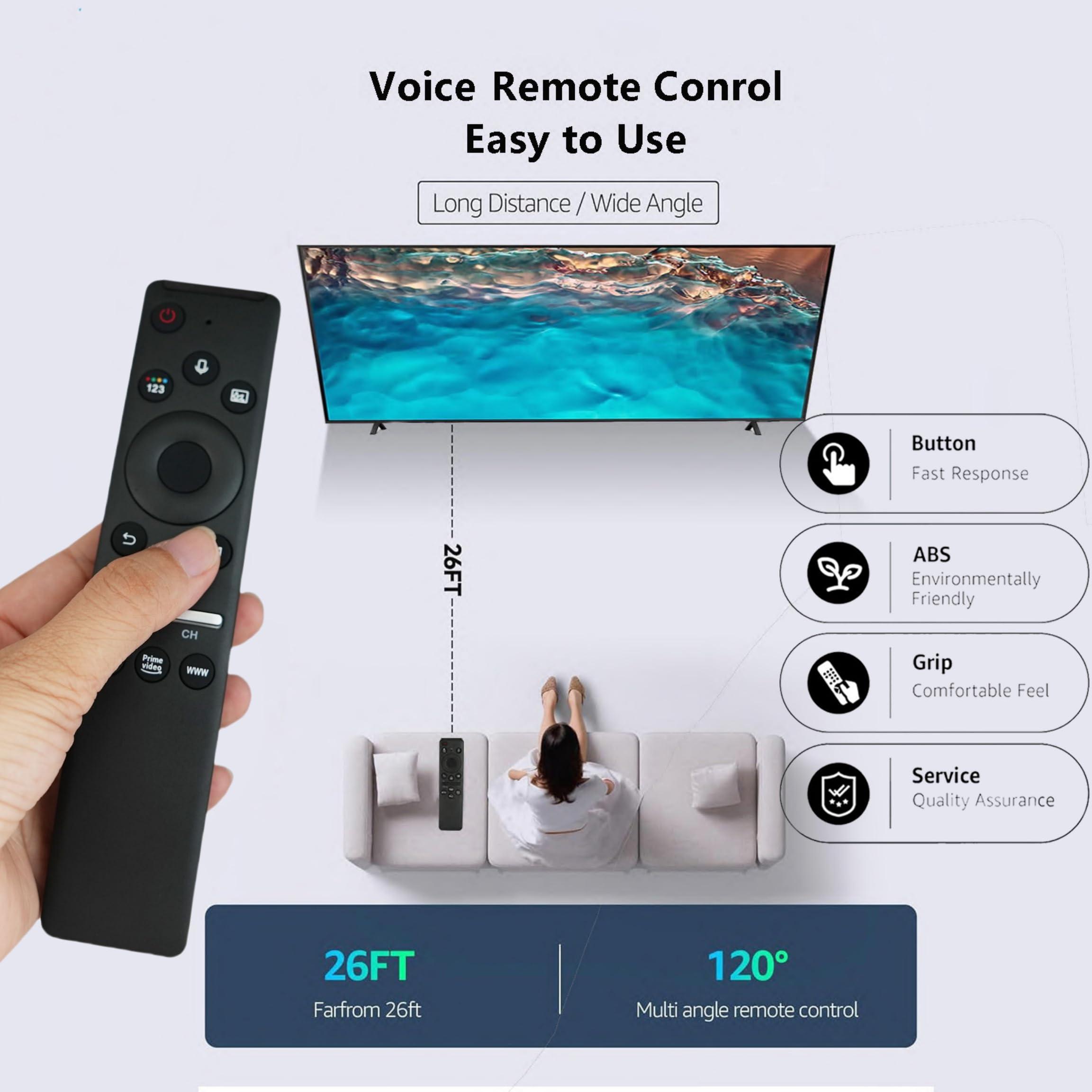 Kassionel Voice Replacement Remote Control Compatible with Remote BN59-01330C for Samsung TV QA55Q65T QA85Q80T QA65Q65T QA58Q60T QA65Q60T QA75Q
