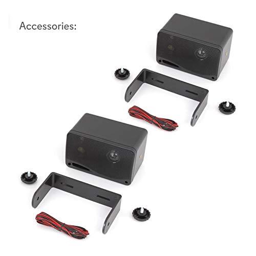 Pyle Pyle PLMR24B 3.5 Inch 3 Way Weatherproof Marine Audio Speakers, Black (3 Pair)