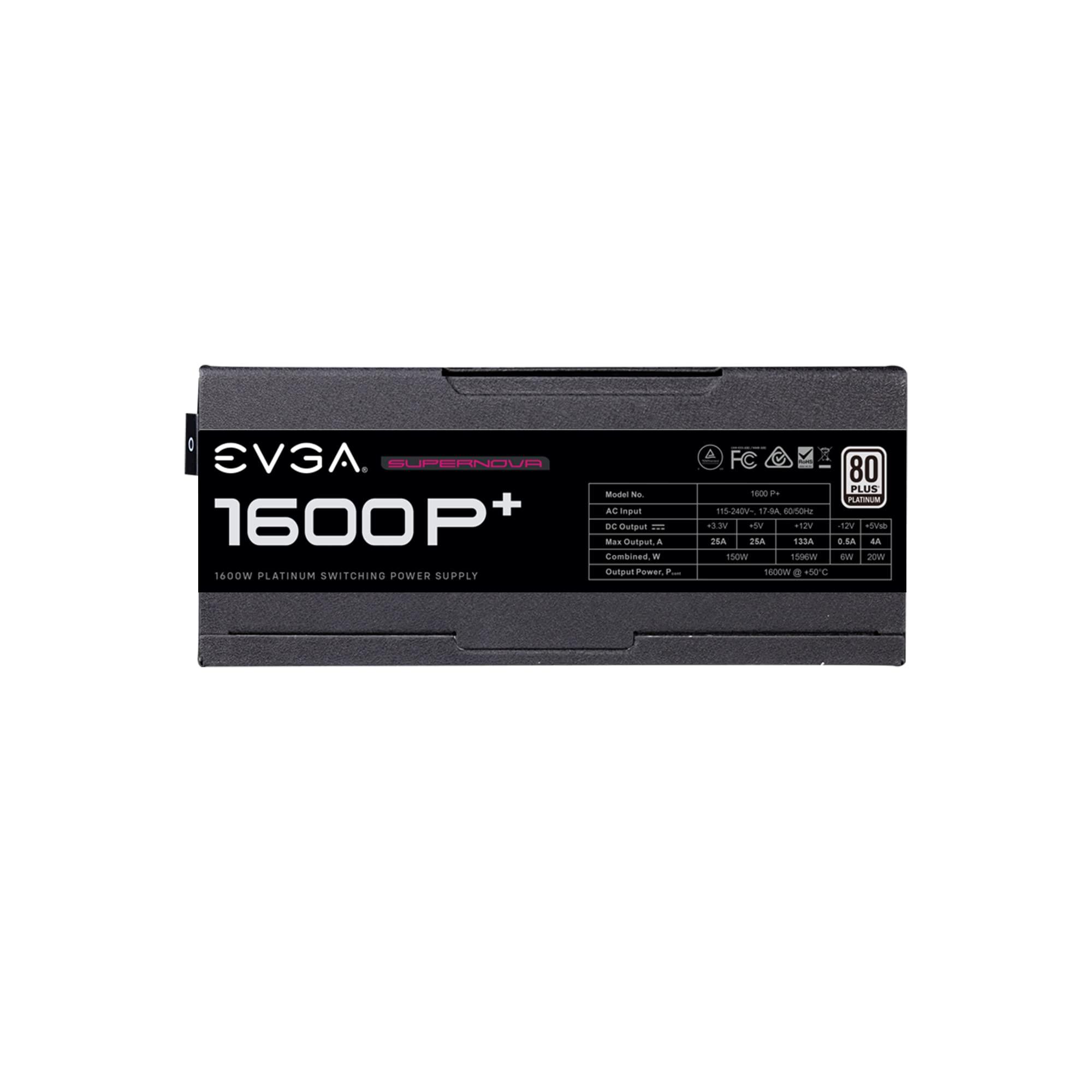 EVGA EVGA Supernova 1600 P+, 80+ Platinum 1600W, Fully Modular, 10 Year Warranty, Includes Free Power On Self Tester, Power Supply 220-PP-1600-X1