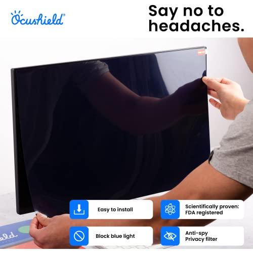 Ocushield Ocushield 15.6” (16:9) Premium Anti Blue Light Screen Protector with Privacy Filter for Laptops and Computer Monitors - Anti-Glare - Easy Install - Anti-Fingerprint - Reduce Eye Fatigue(345 x 194 mm)