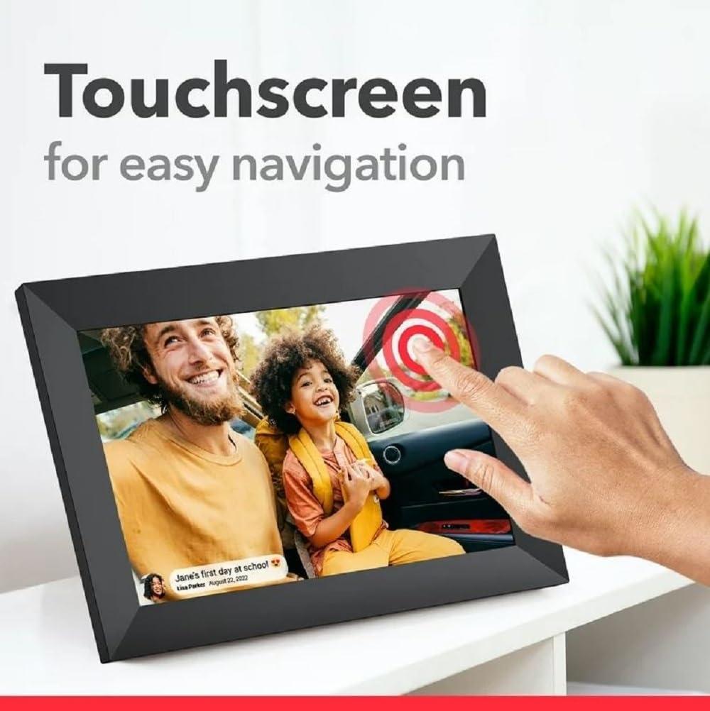 Onn ONN 10 Wi-Fi Digital Picture Frame Send Photos & Videos Instantly via The Free Frameo app (iOS & Android), 16GB or Storage, Touch screen (1280x800), Micro USB, Micro SD card slot,100096733 (Renewed)