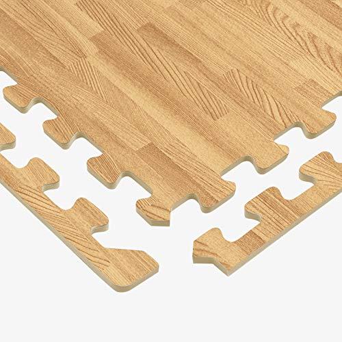 We Sell Mats Forest Floor 5/8 Inch Thick Printed Foam Tiles, Premium Wood Grain Interlocking Foam Floor Mats, Anti-Fatigue Flooring, White Oak, 24 Sq Ft