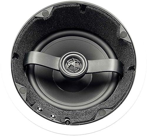 Earthquake Sound Earthquake Sound ECS-SS82 SweetSpot 2-way Edgeless In-Ceiling Speaker, Fixed 20 Degree 8\" Woofer, 1\" Swiveling Silk Dome Neodymium Tweeter, 3dB Bass/Treble Tonal Controls, Single, White