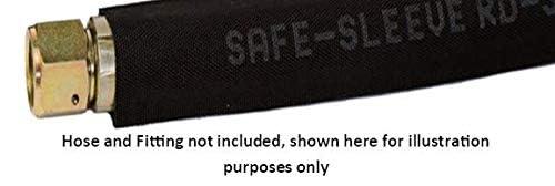 Safe-Sleeve Caplugs PTPS Series Safeplast Safe-Sleeve Nylon Hose Sleeve, Black Polyester, 1.25" ID x 25' L Abrasion Reduction, Burst and UV Guard, Fire Safe, MSHA Approved (204c25BK)