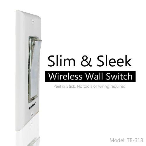 Skylink SK-8 Wireless DIY 3-Way On Off Anywhere Lighting Home Control Wall Switch Set - No neutral wire required