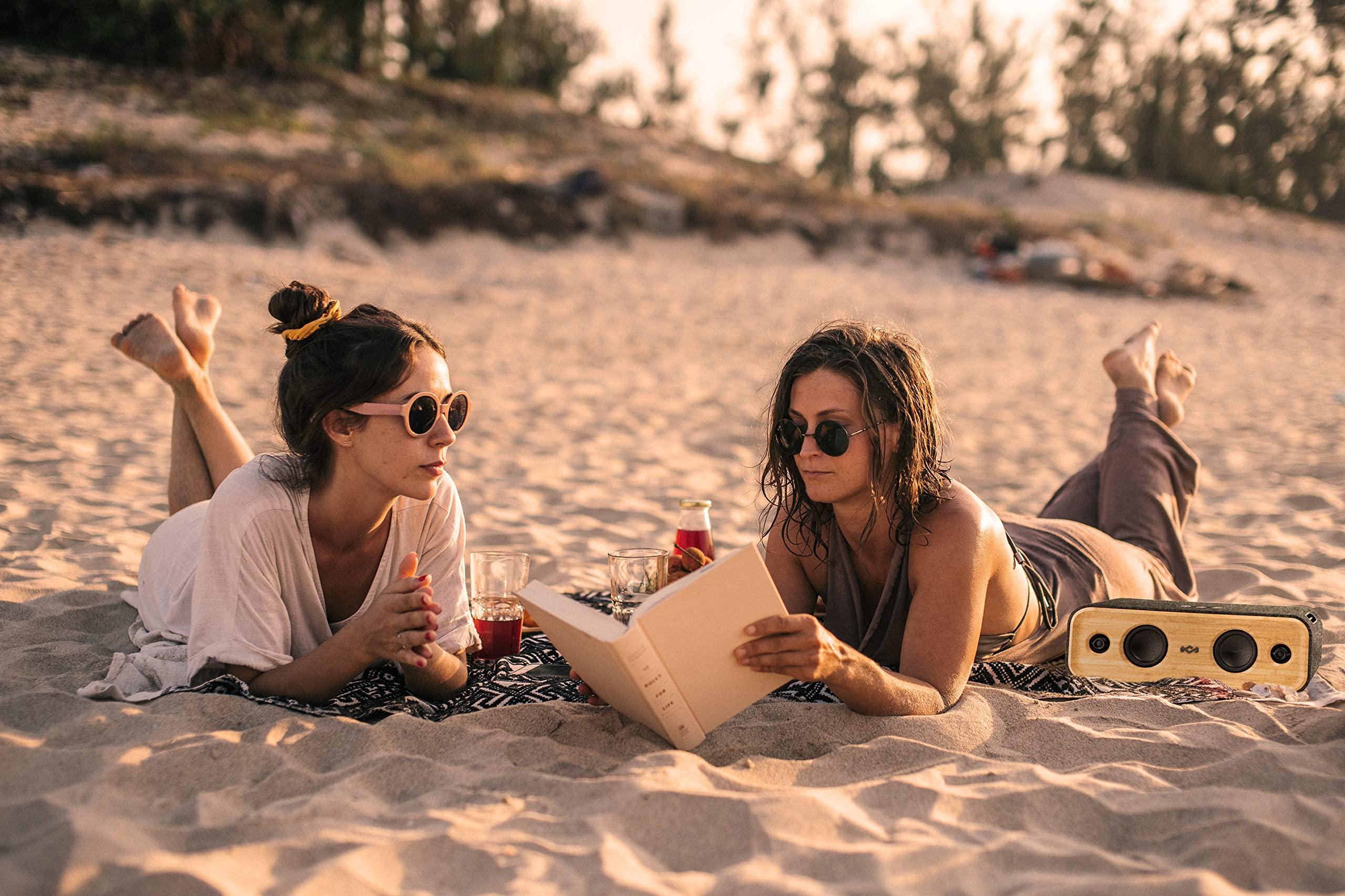 Marley House of Marley Get Together 2: Portable Speaker with Wireless Bluetooth Connectivity, 20 Hours of Playtime and Sustainable Materials, IP65 Dust and Water Resistance, Signature Black