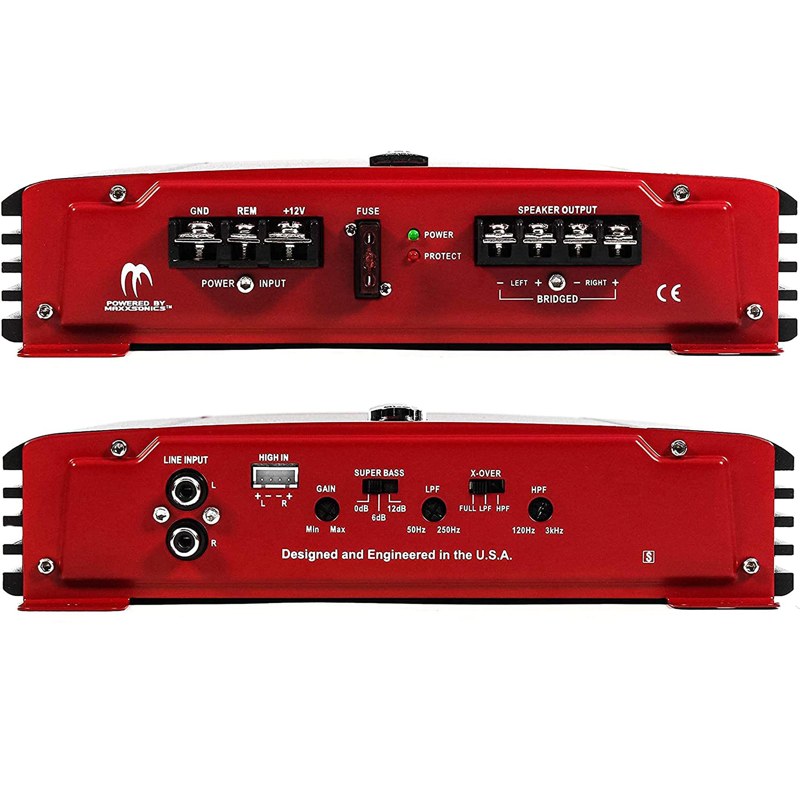 Autotek Autotek TA2050.2 TA Series 2 Channel Car Audio Amplifier (Black) – Class A/B Amp, 2000 Watt, Bass Boost, Marine Grade Protection Amplifier