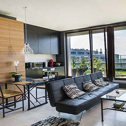 Globe Electric Globe Electric 65113 3-Light Pendant with Clear Glass Shade, 12", Brushed Steel Finish