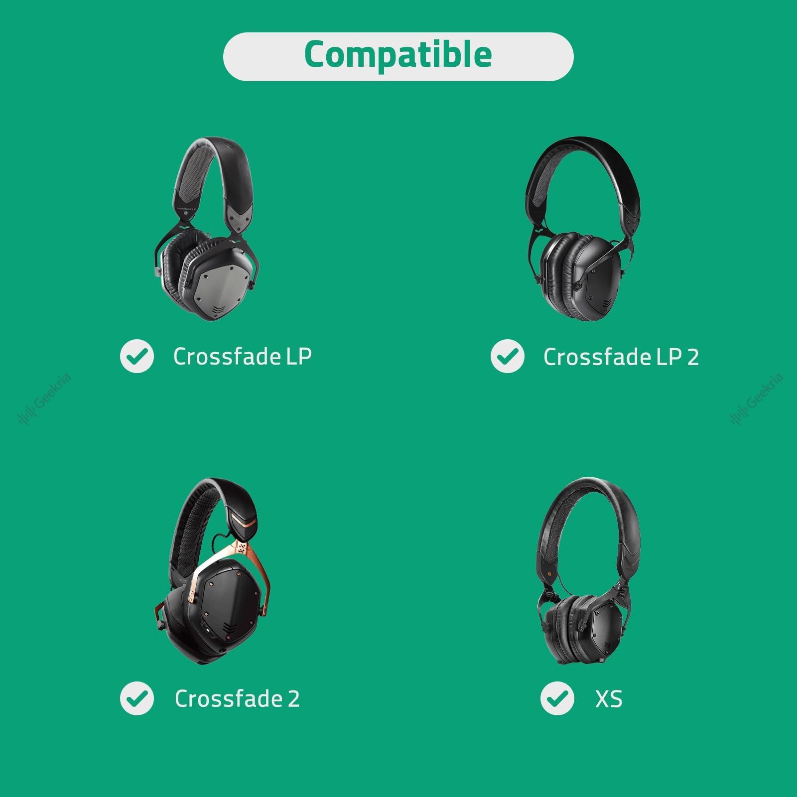 GEEKRIA Geekria Audio Cable with Mic Compatible with V-Moda Crossfade LP Headphones Cable, 1/8" (3.5mm) to 3.5mm Braided Nylon Replacement Stereo Cord with Inline Microphone and Volume Control (4ft/1.2m)