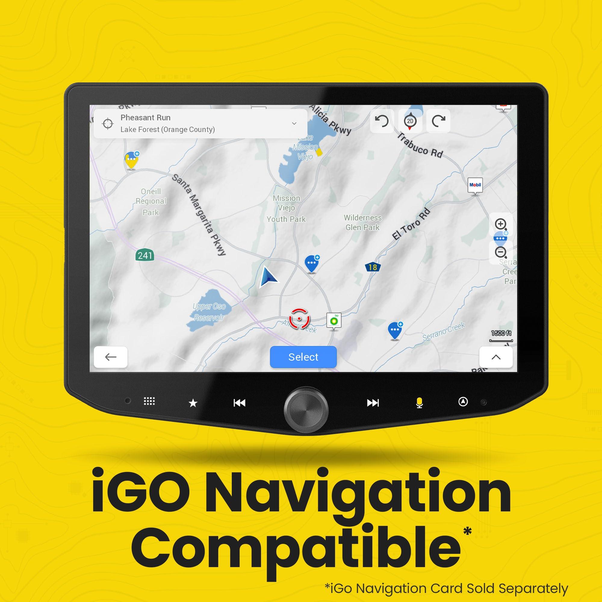 STINGER Stinger HORIZON10 10.1" Universal Car Stereo 1280x800 HD Car Radio, Certified Wireless Apple CarPlay/Android Auto, Bluetooth, IP65 Weather-Resistant Touchscreen, HDMI, 4 Camera/3 USB Inputs