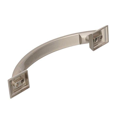 Amerock Amerock | Cabinet Pull | Satin Nickel | 3-3/4 inch (96 mm) Center to Center | Candler | 1 Pack | Drawer Pull | Drawer Handle | Cabinet Hardware