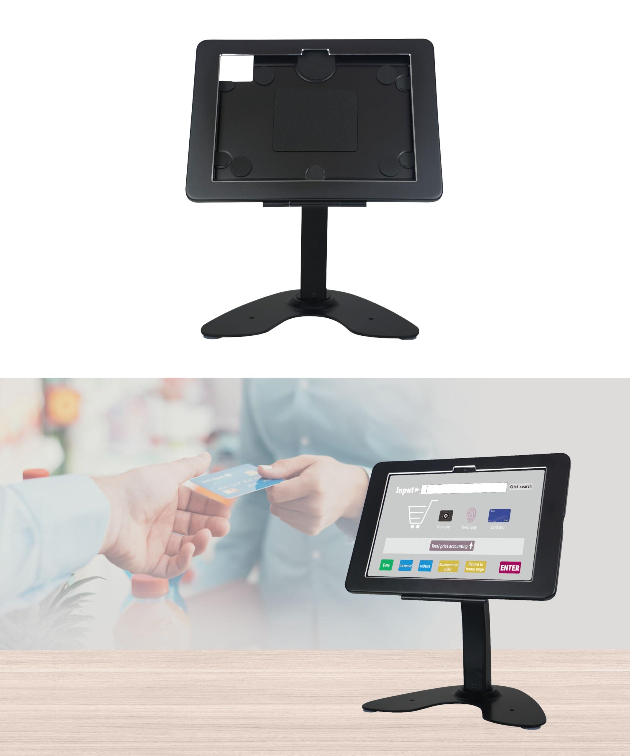 DDSHOW DDSHOW Desktop Anti-Theft Kiosk Stand Security POS Stand with Locking Enclosure for 2022 iPad 10.9\" 10th Gen.Excluding 10.9\" iPad Air,360 Swivel(Black)