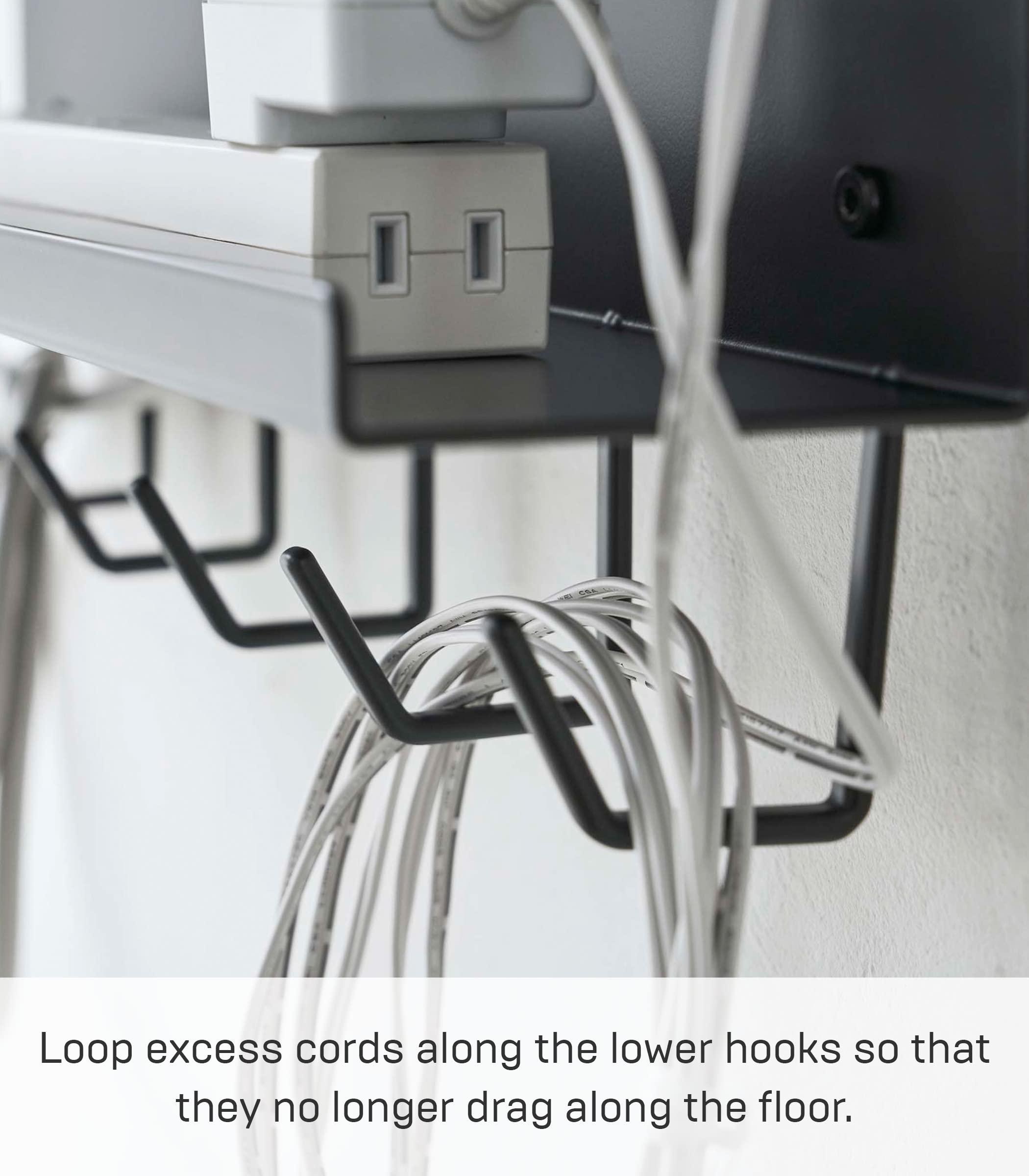 YAMAZAKI Yamazaki Home Smart Under-Desk Cable & Router Storage Rack Organizer Rack for Minamlist Office - Steel