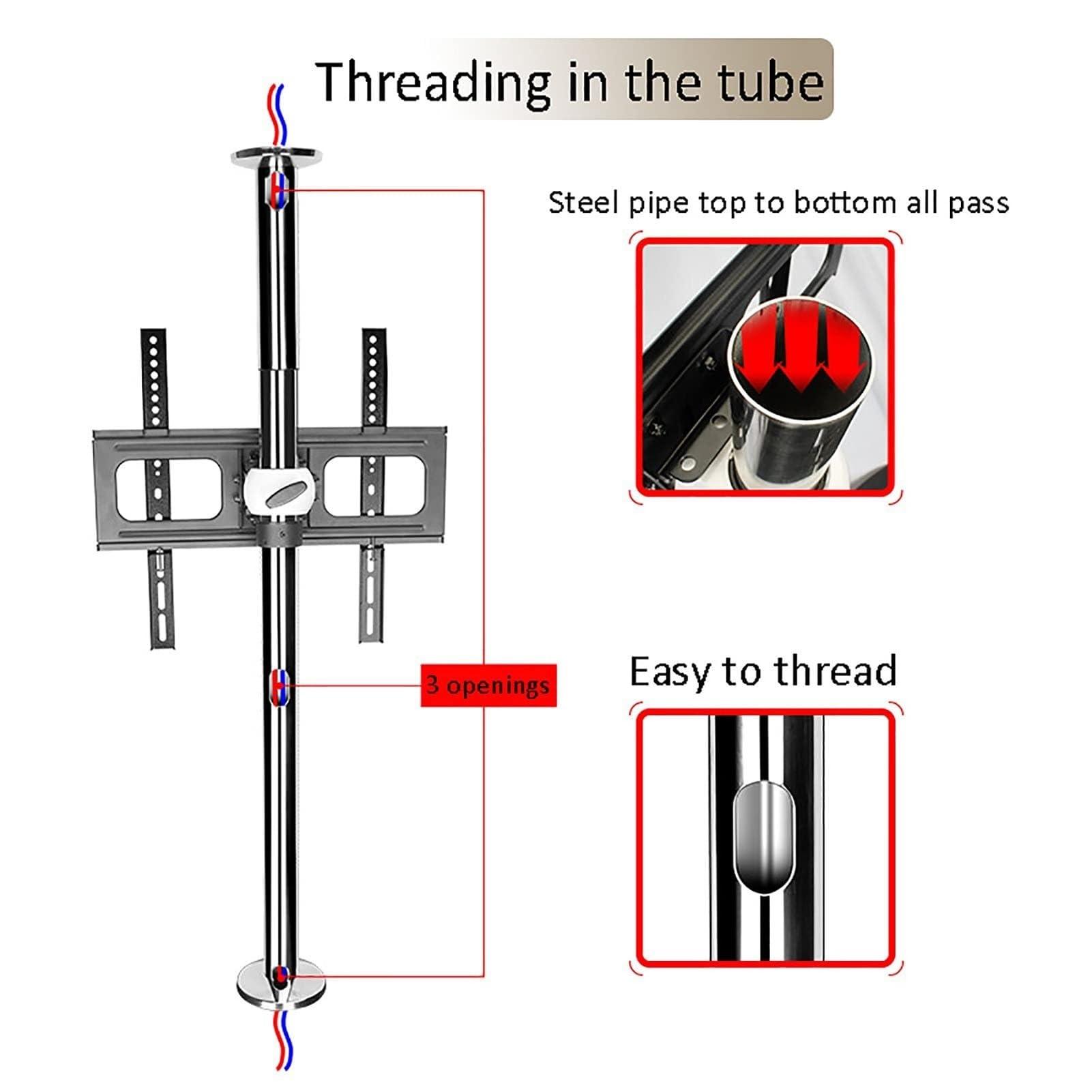 TLTDSMY LCD TV 360 Degree Rotating Frame Floor Stand - 32-65 Inch TV Bracket, Full Motion 360 Deg Rotation Tilt Swivel TV Mount, Divider Rotating Frame Rotating TV Cabinet Rotating Base