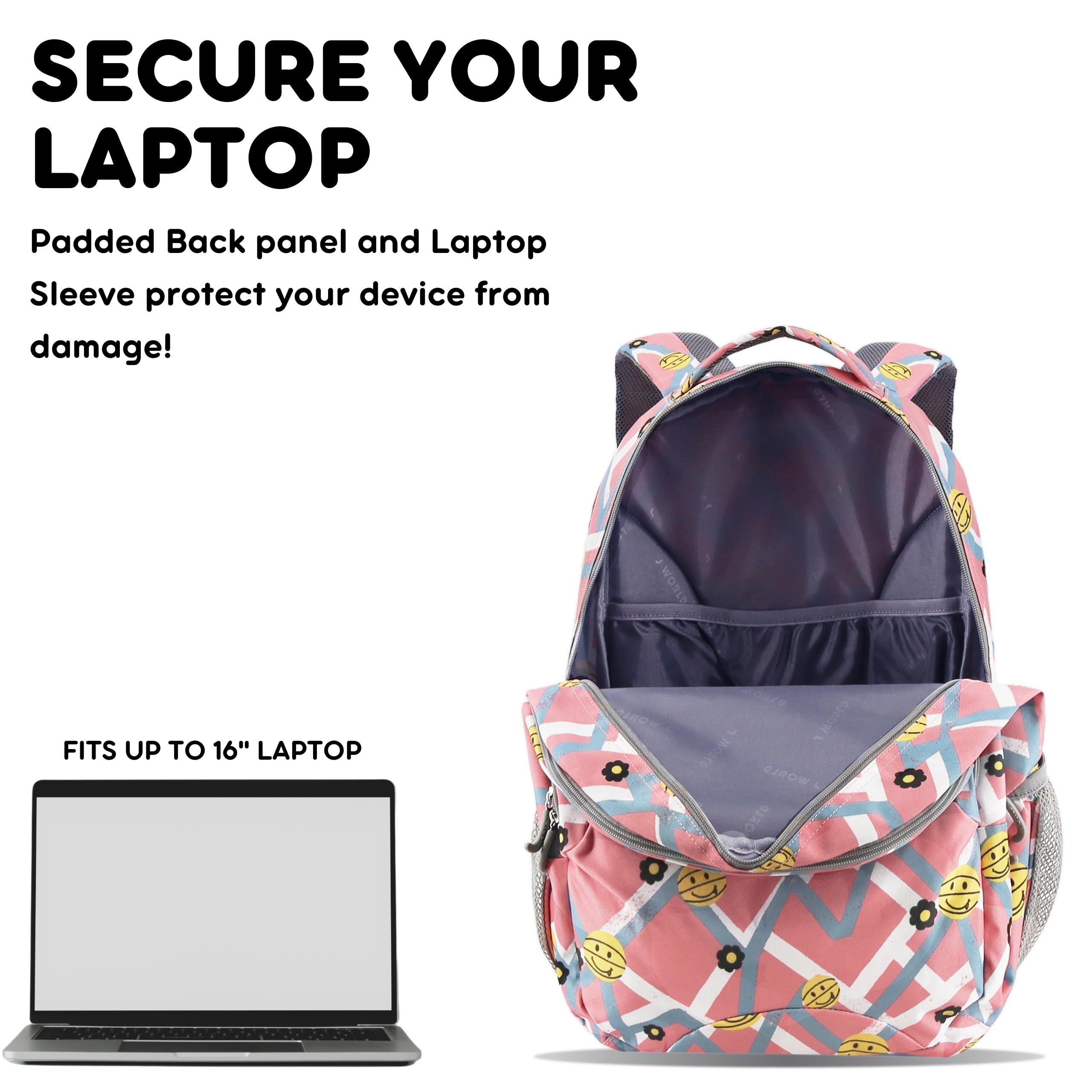 J World New York J World New York Cornelia School Backpack for Kids. Cute Womens Laptop Bookbag, Basketbally, One Size