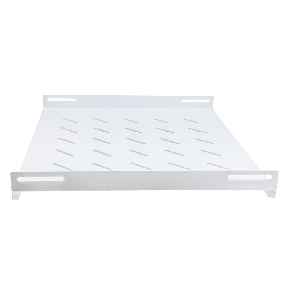 NavePoint NavePoint 1U Rack Shelf for Server Rack Network Cabinets Cabinet Rack Mount Shelf 420mm (16) Deep, White, Pre-Assembled Compatible with 19 Inch Standard Equipment