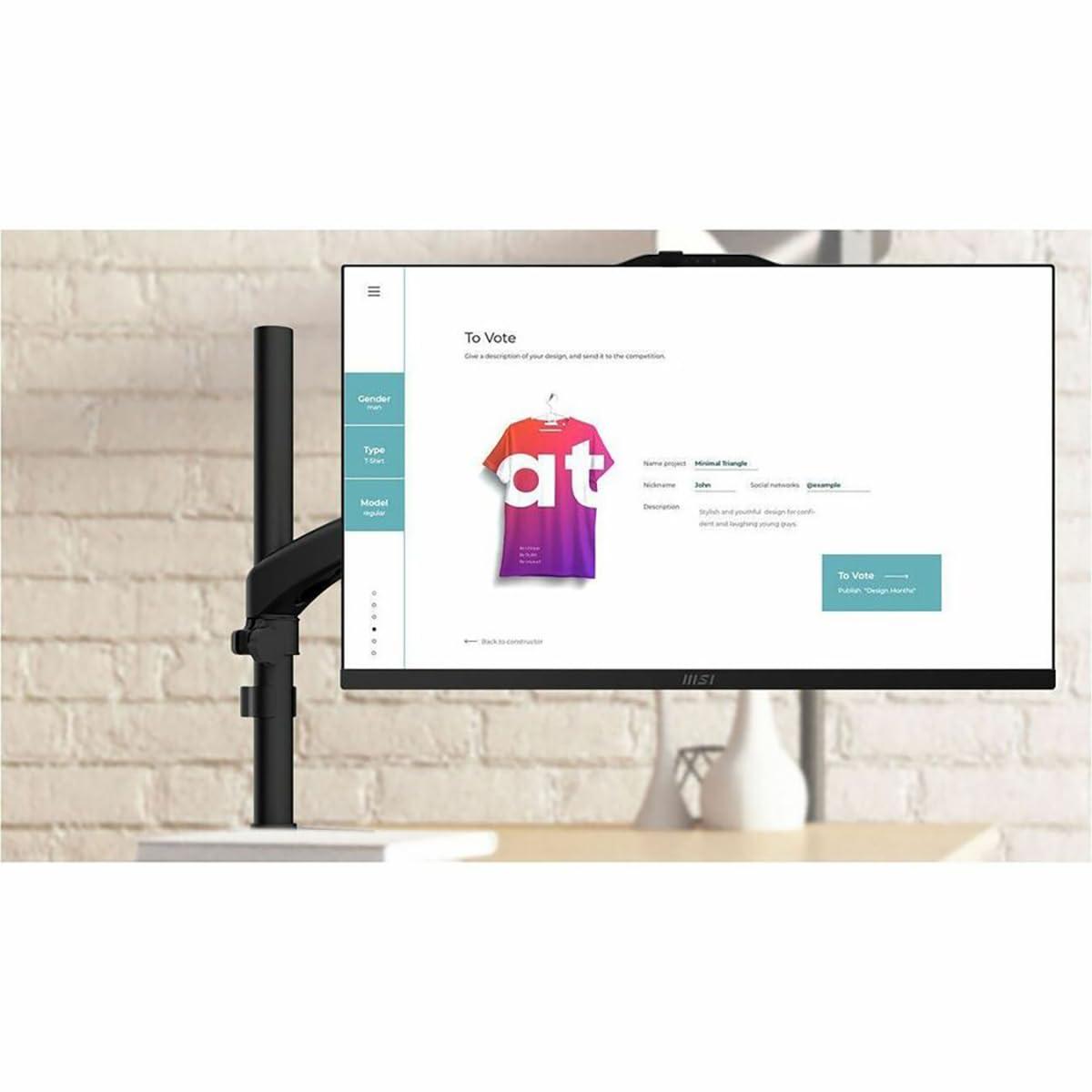 MSI MSI Modern AM272P AIO Desktop: 27" FHD, Intel Core 5-120U, 16GB Memory, 1TB M.2 NVMe SSD, WiFi 6E, BT 5.3, Windows 11 Home: Black 1M-822US