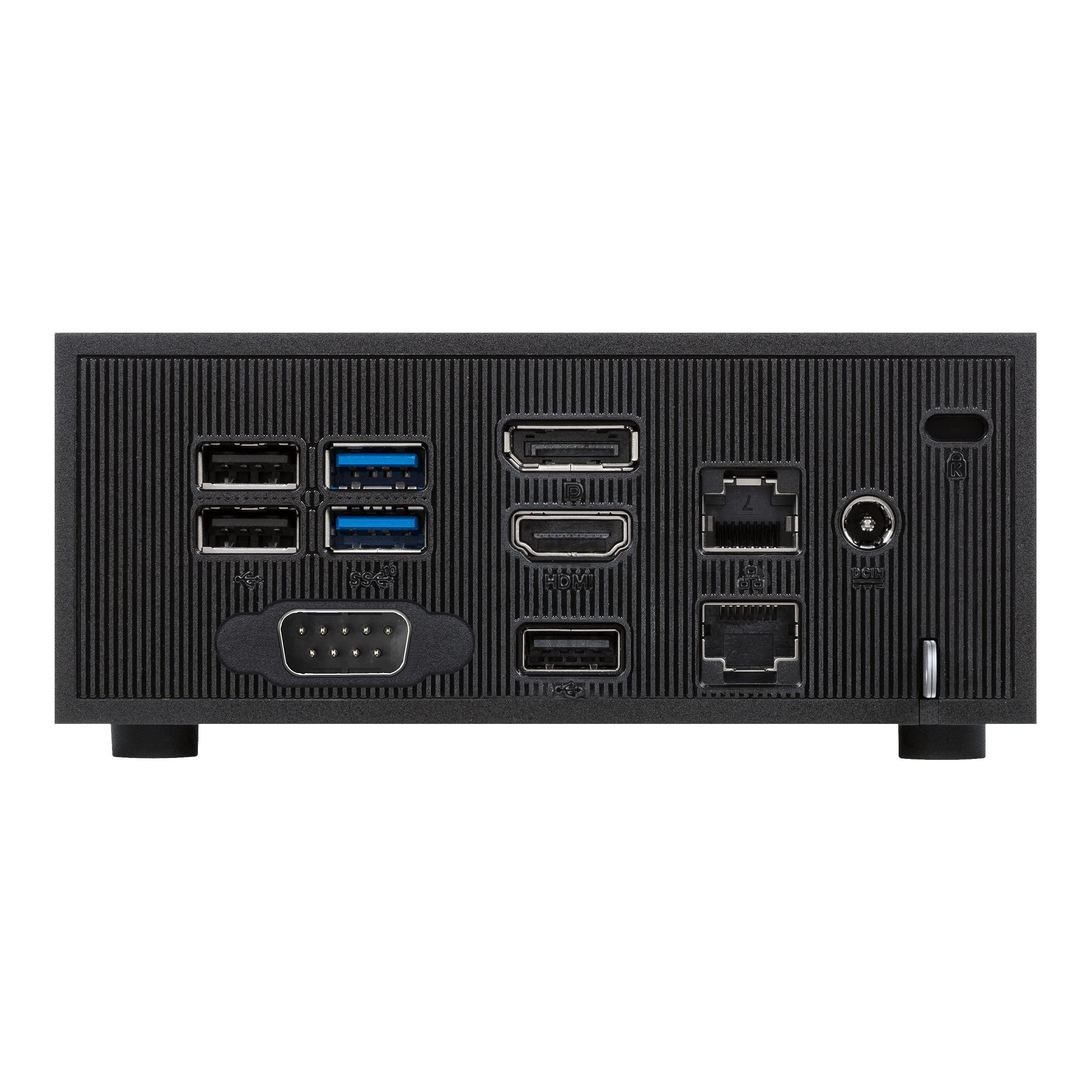 ASUS ASUS ExpertCenter PN42 Fanless Mini PC Barebone with Intel 12th gen Quad Core N100, Dual 4K Support, Dual LAN, 7 x USB, COM Port, WiFi 6E, Bluetooth, VESA Mount