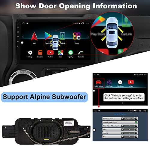 IYING IYING 10 Inch Car Stereo Radio Wireless CarPlay Android Auto 4GB+64GB 8-Core 1280x720 Touch Screen Android 10 for Jeep Wrangler 2011-2014 AM/FM WiFi Bluetooth GPS Navigation in-Dash Car Multimedia