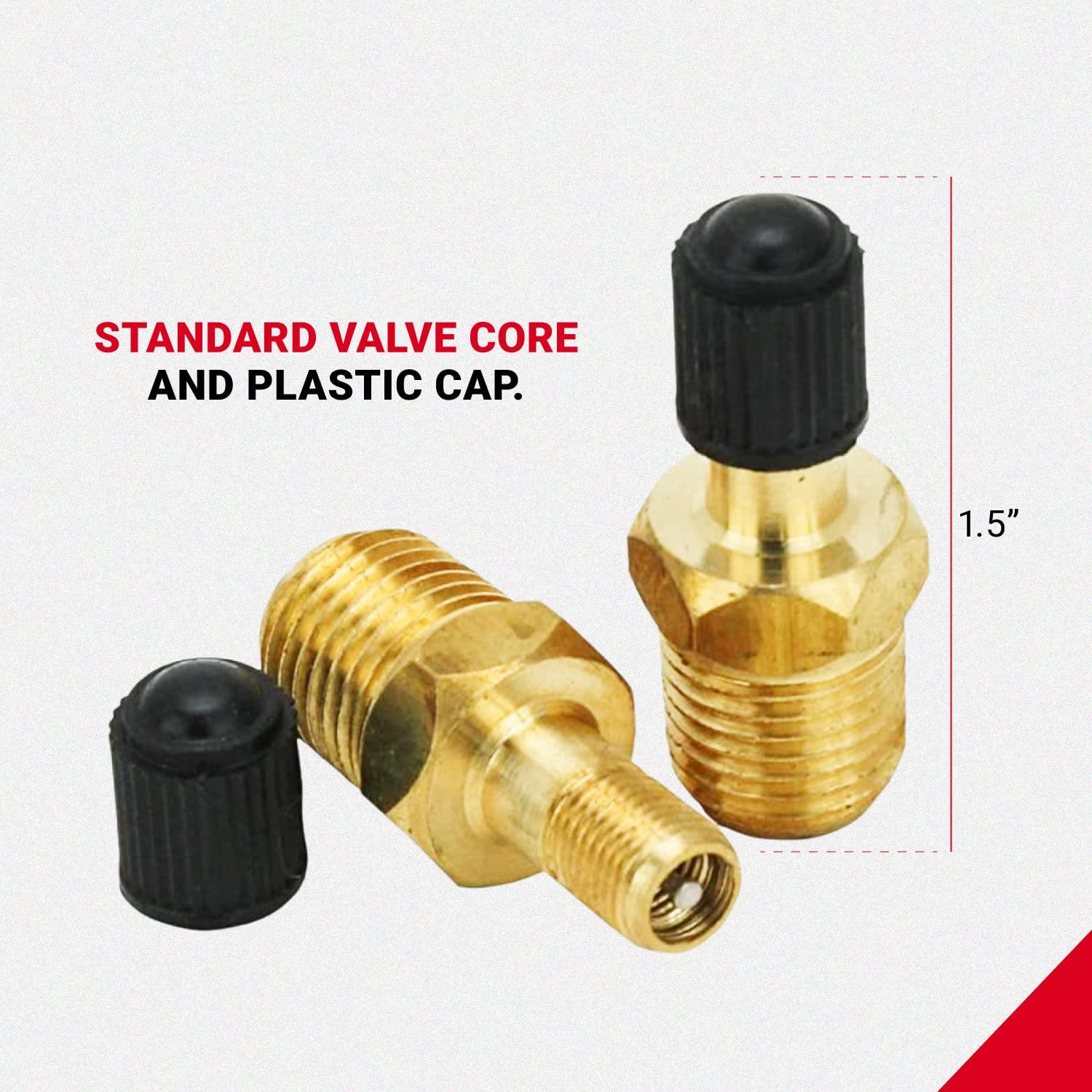 Milton Milton S-684-4 1/4\" MNPT Male Tank Valve, includes Protective Caps (Pack of 2)