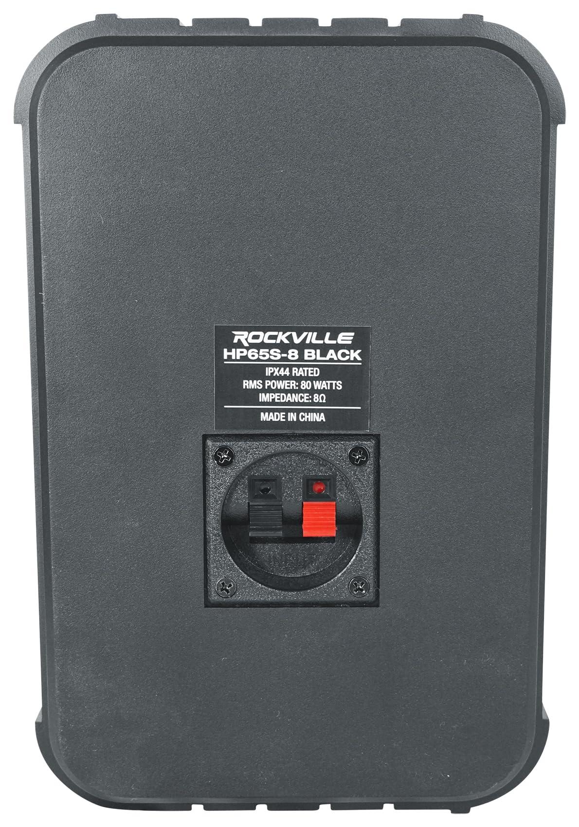 Rockville Rockville Bundle: (5) 2 HP65S-8 Black 6.5" Indoor/Outdoor Swivel Home Theater Speakers 8-ohm (5 Items)