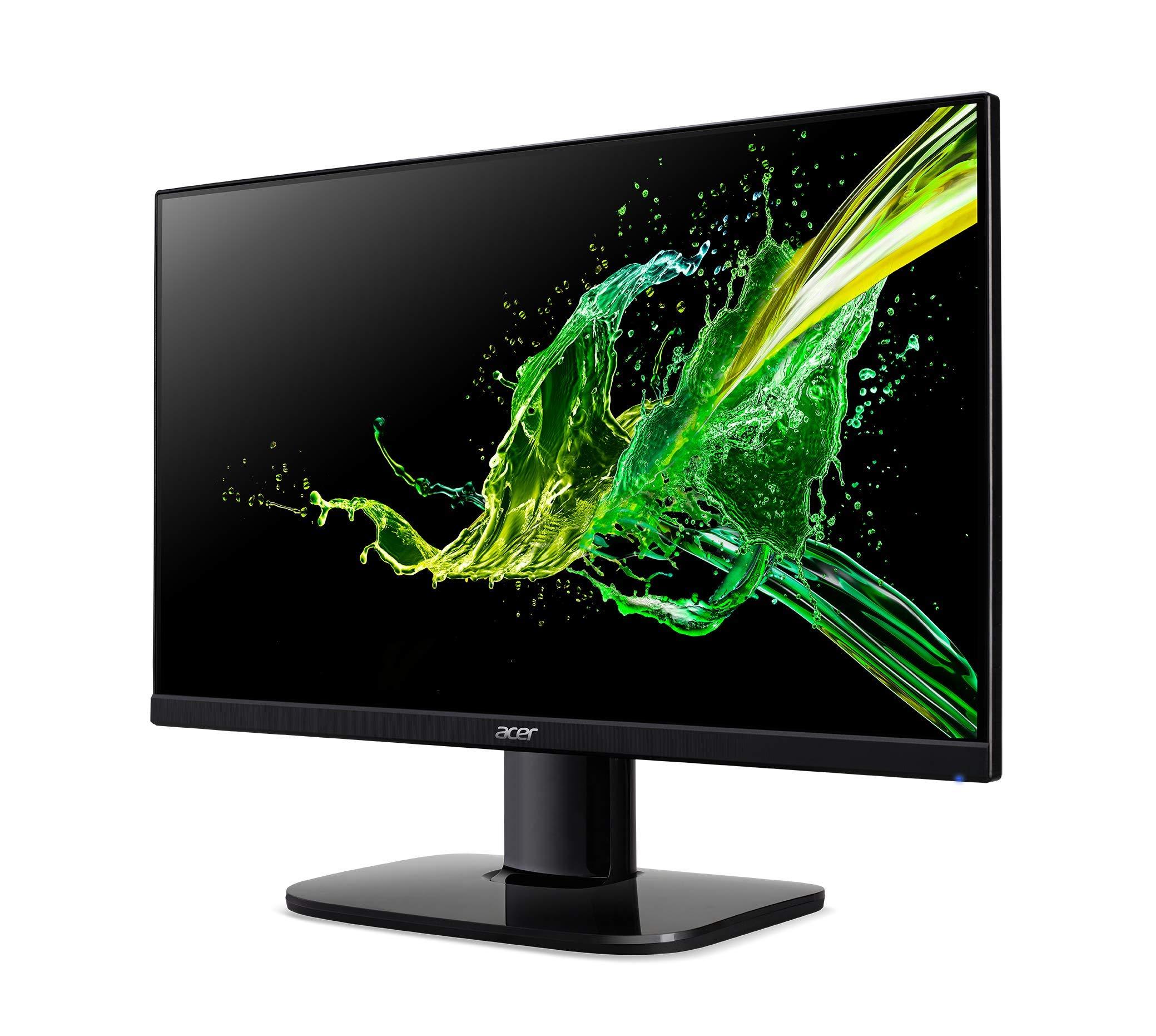 acer Acer KB272 EBI 27\" IPS Full HD (1920 x 1080) Zero-Frame Gaming Office Monitor | AMD FreeSync Technology | Up to 100Hz Refresh | 1ms (VRB) | Low Blue Light | Tilt | HDMI & VGA Ports,Black