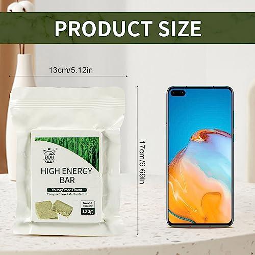 BDH Emergency Food Ration Bars, Crops Flavor Survival Energy Bar Supply for Outdoor Camping Emergency Snowstorm Earthquake Disaster Preparedness Food with 20 Years Long Self Life, 120g/bar